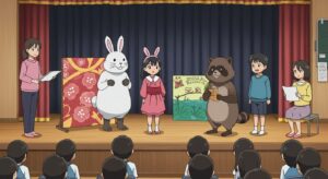 みいちゃんママの英語劇台本 『かちかち山』2