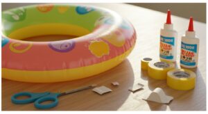 浮き輪の穴 修理 100均