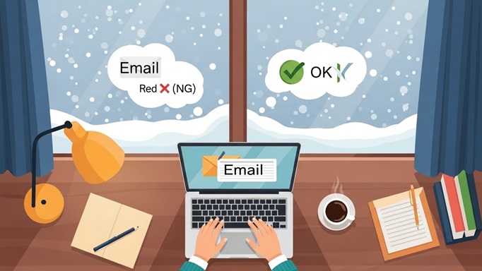 天候 気遣うメール 雪